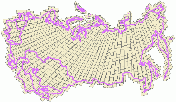 Фрагмент каталога данных Landsat