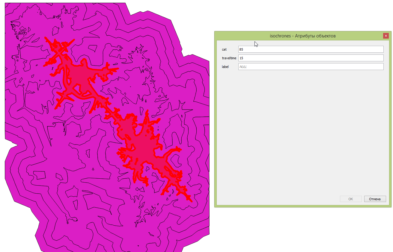 Grass qgis isochrones rcost result2.png
