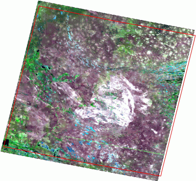 Полигон сцены Landsat